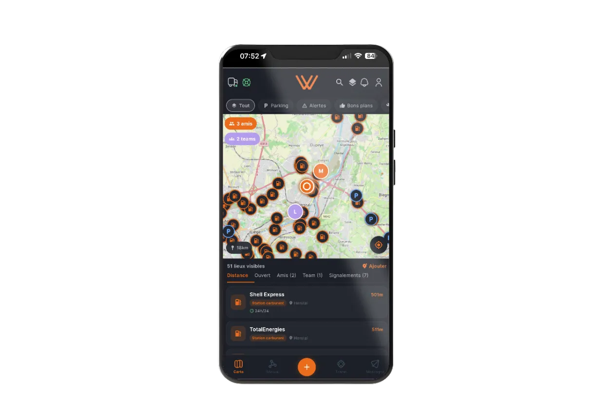 Carte des lieux utiles usewolv