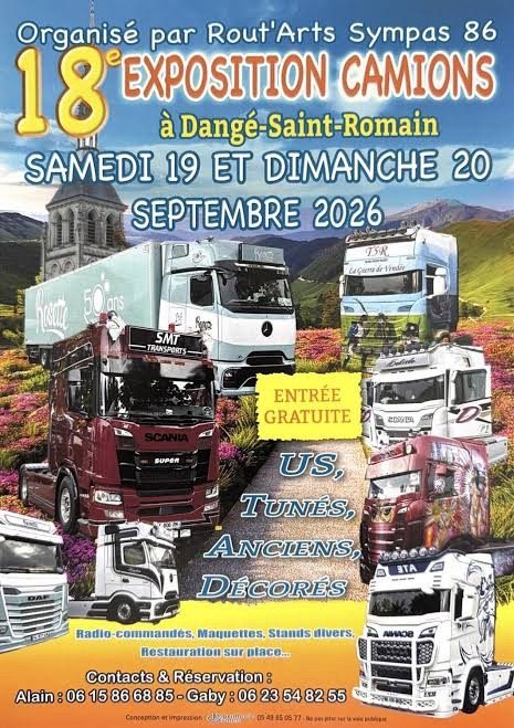 Plakat : 18e exposition de camions de Dangé-Saint-Romain